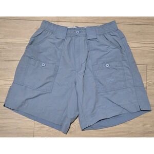 AFTCO ORIGINALS FISHING Light Blue Cargo Shorts Stylish Mens Size 32